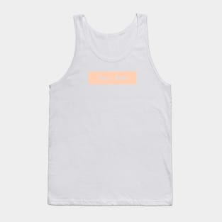 he / him - peach Tank Top